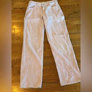 Abercrombie Kids Soft Pink Low Rise Baggy Jeans